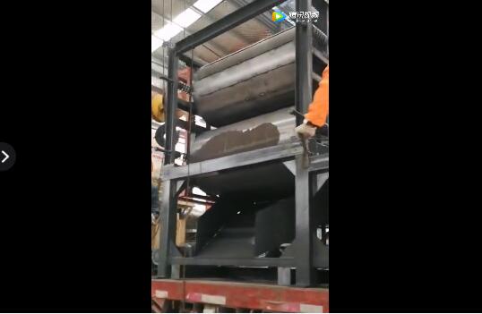 易拉罐壓扁機生產線廠家帶吹風系統發往湖南客戶
